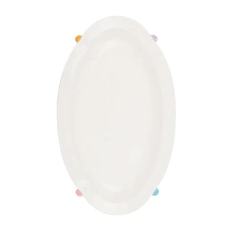 12 Inch White Plates Bulk Lightweight Porcelain Oval Plates
