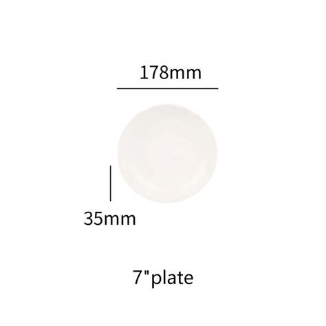 7 Amp Quot White Ceramic Plates Bulk Light Weight Plates Wholesale