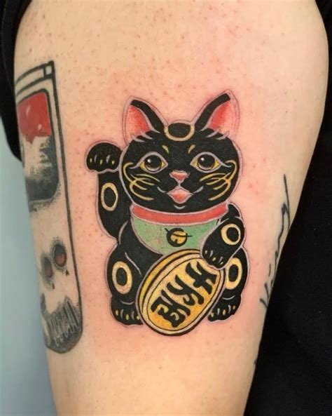 7 Maneki Neko Tattoo Ideas To Save Today Maneki Neko Lucky Cat