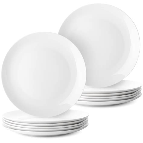 Btat White Dinner Plates Set Of 12 White Plates White Dinner Plates