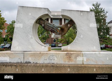 Peacemakers Statue At Shenandoah University In Winchester Va Stock