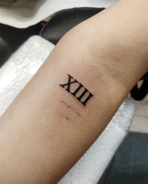 Roman Numeral 13 Tattoo Designs