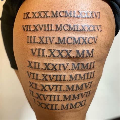 Roman Numeral Tattoos For Men 100 Roman Numeral Tattoos For Men Manly