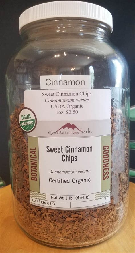Sweet Cinnamon Chips Organic 1Oz Bag Rogue Herbalist
