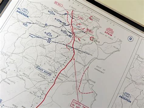 Ww2 Militare Mappa Allied Invasion Di North Africa Tunisia 1943 Rommel